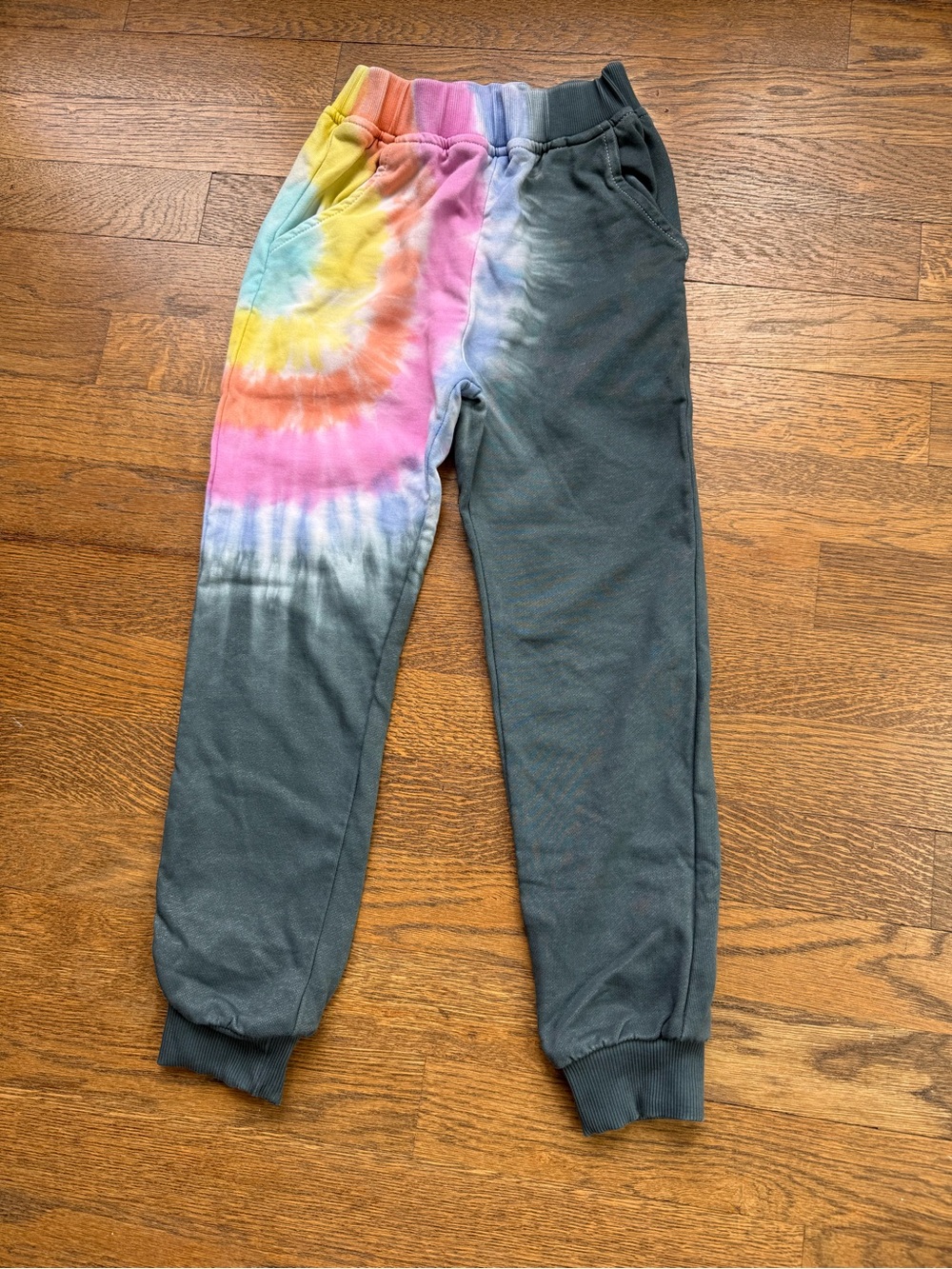 Lola + The Boys Kids' Rainbow Tie Dye Joggers NWOT size 6